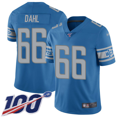 Detroit Lions Limited Blue Men Joe Dahl Home Jersey NFL Football #66 100th Season Vapor Untouchable->detroit lions->NFL Jersey